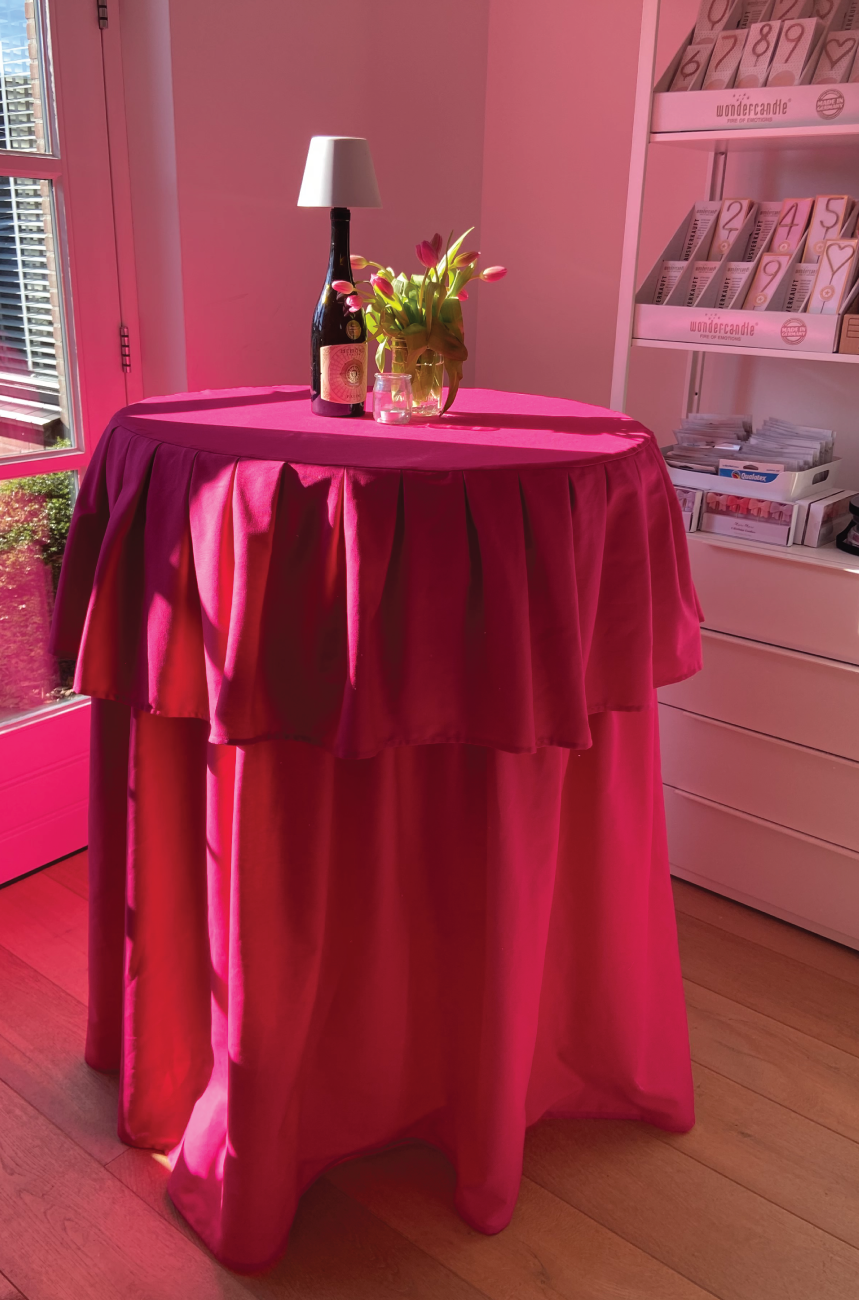 Statafel tafelkleed Portofino Pink