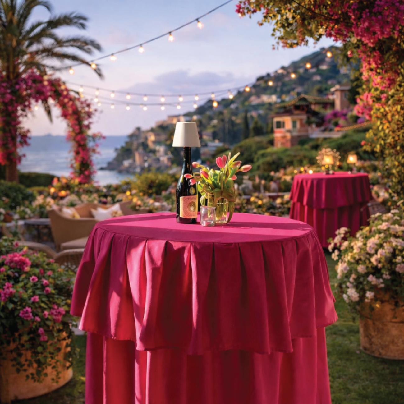 Statafel tafelkleed Portofino Pink