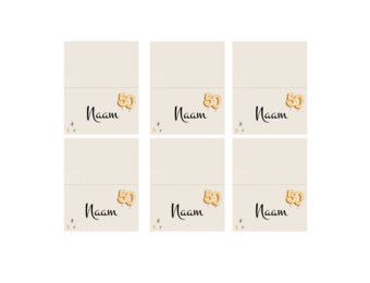 Naamkaartjes 50 jaar - Direct Download (18st)