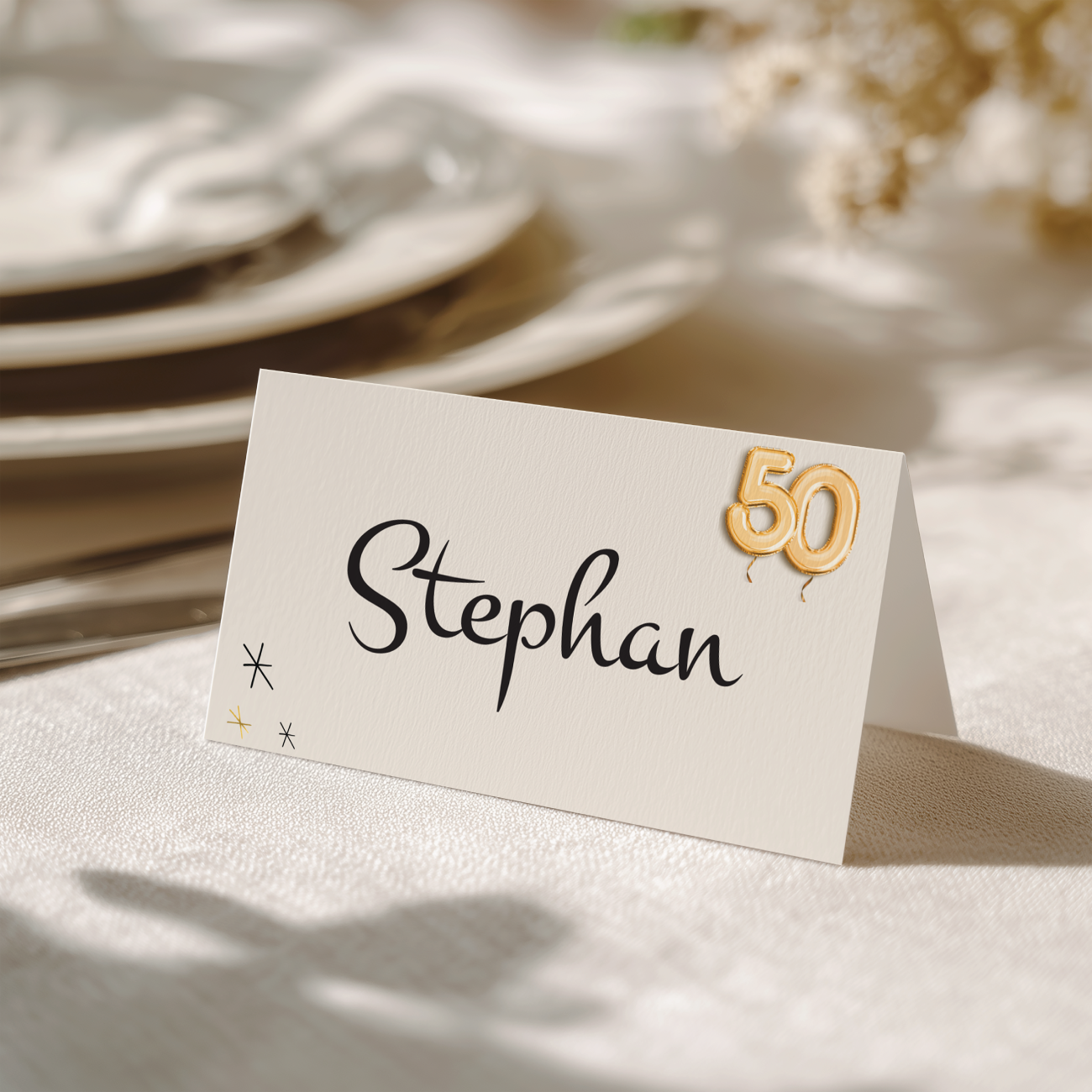 Naamkaartjes 50 jaar - Direct Download (18st)