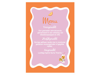 Menukaarten 21 Diner Aperol Spritz - Direct Download