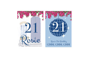 Mamma Mia Wijnfles etiketten 21 Diner – Print 2 of 100 stuks voor één prijs