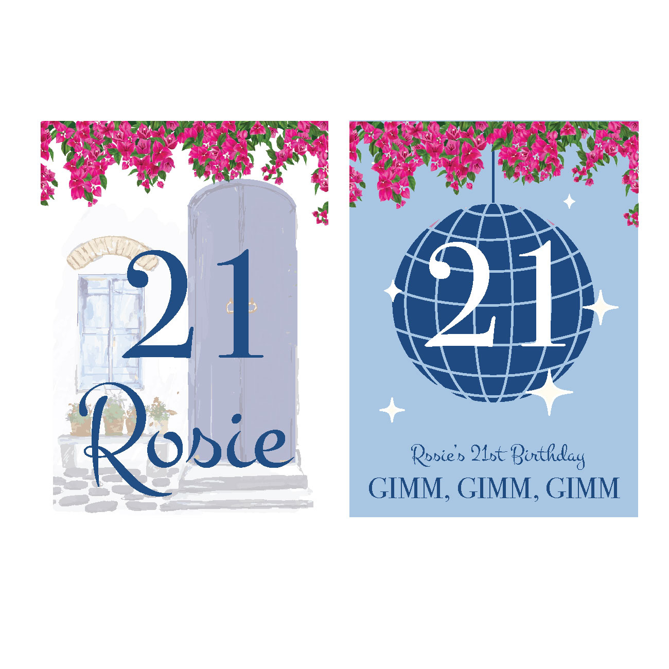 Mamma Mia Wijnfles etiketten 21 Diner – Print 2 of 100 stuks voor één prijs