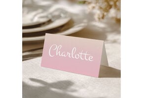 Naamkaartjes Babyshower roze– Print 2 of 100 stuks voor één prijs