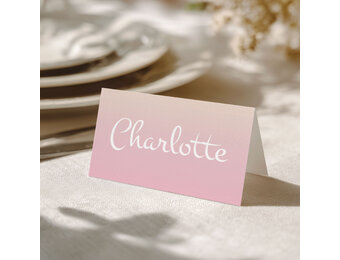 Naamkaartjes Babyshower roze– Print 2 of 100 stuks voor één prijs