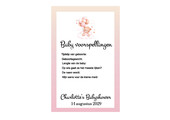 Babyshower invulkaartje Beer met ballonnen roze – Print 2 of 100 stuks voor één prijs