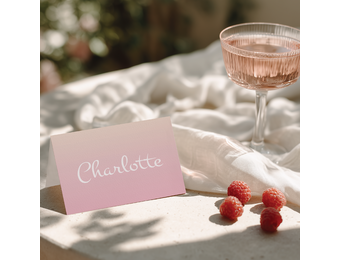 Naamkaartjes Babyshower roze– Direct Download (18st)