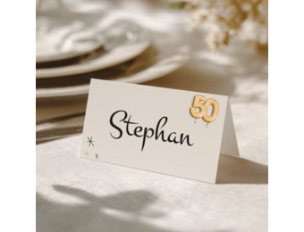Naamkaartjes 50 jaar - Direct Download (18st)