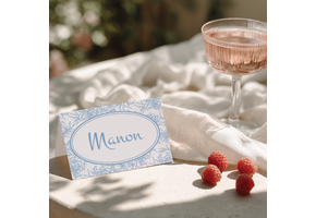 Naamkaartjes Elegant Baby Blue – Direct Download (18st)