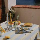 Tafelkleed Joséphine Sky (170 x 360 cm) - Maison Dinette