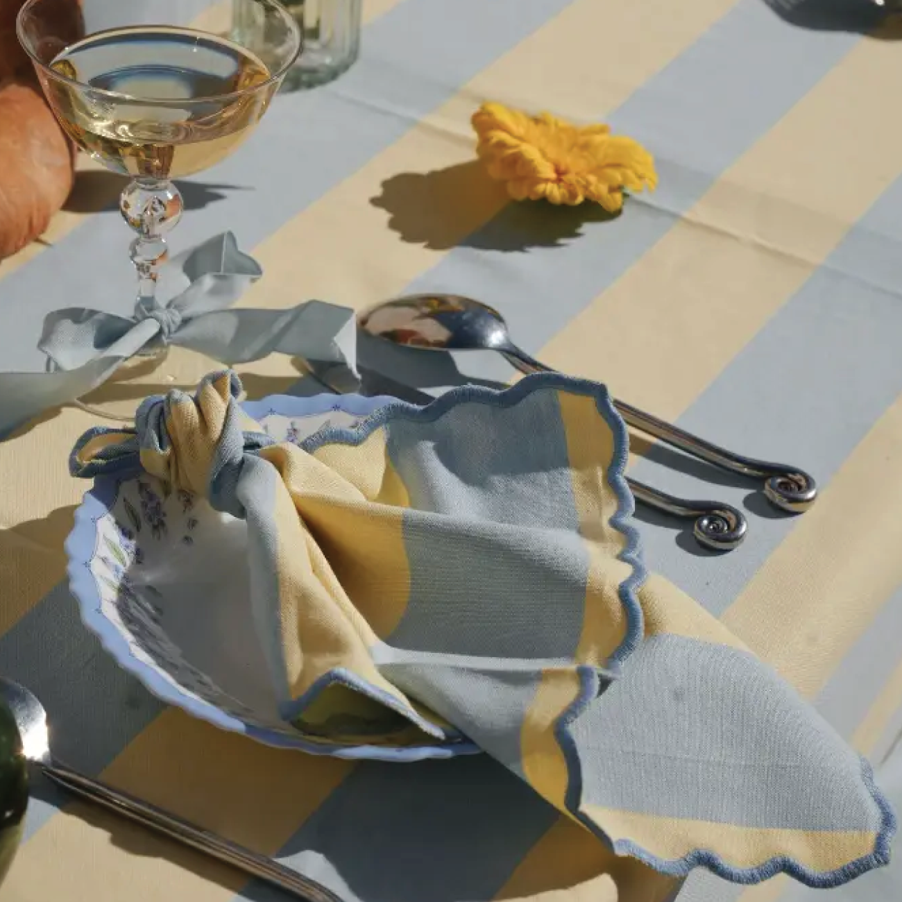 Servet Joséphine Sky (set van 2) - Maison Dinette