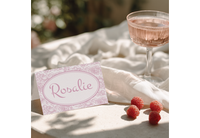 Naamkaartjes Elegant Baby Pink – Direct Download (18st)