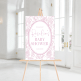 Welkomstbord Babyshower Elegant Baby Pink – gepersonaliseerd met naam – meisje