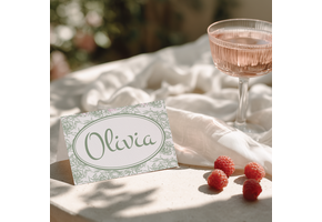 Naamkaartjes Elegant Sage – Direct Download (18st)