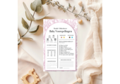 Babyshower Spelletjes Elegant Pink Personaliseerbaar – Baby Voorspellingen Printable – Direct Download
