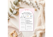 Babyshower Spelletjes Gingham Roze met Naam - Personaliseer & Print zelf