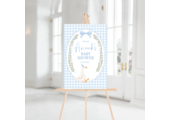 Babyshower Welkomstbord Silly Goose Blue