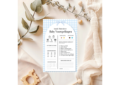 Babyshower Spelletjes Gingham Blauw met Naam - Personaliseer & Print zelf