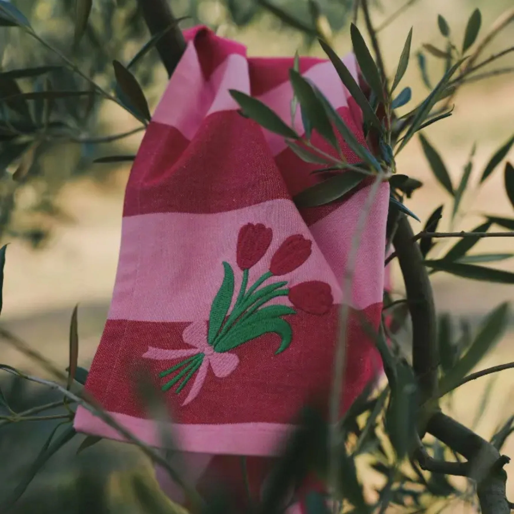 Servet Lucette Red (set van 2) - Maison Dinette