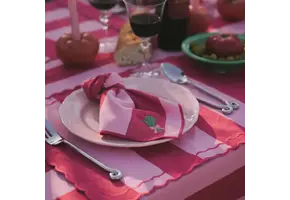 Servet Lucette Red (set van 2) - Maison Dinette