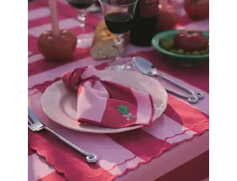 Servet Lucette Red (set van 2) - Maison Dinette