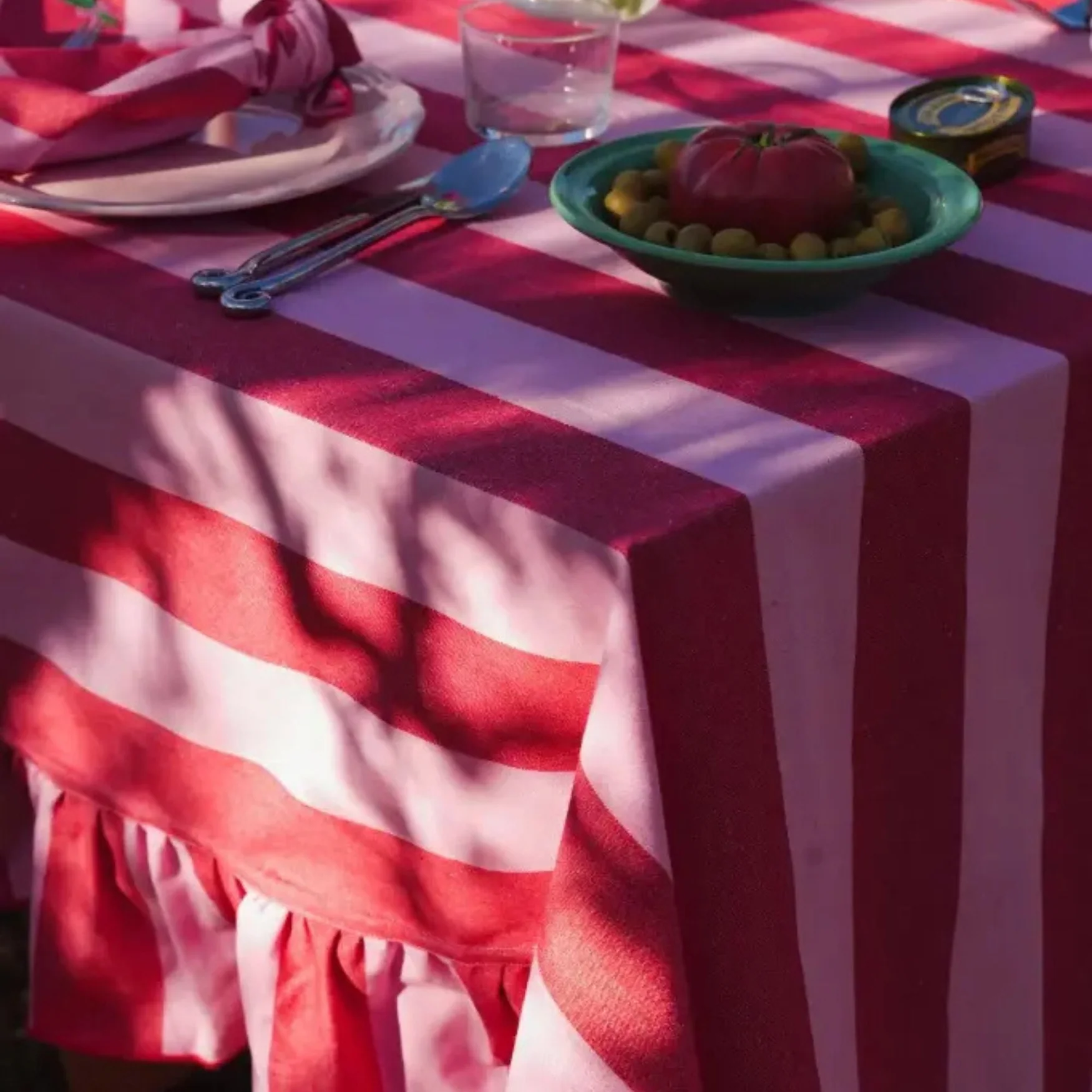 Tafelkleed Lucette Red (170 x 360 cm) - Maison Dinette