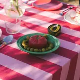 Tafelkleed Lucette Red (170 x 360 cm) - Maison Dinette