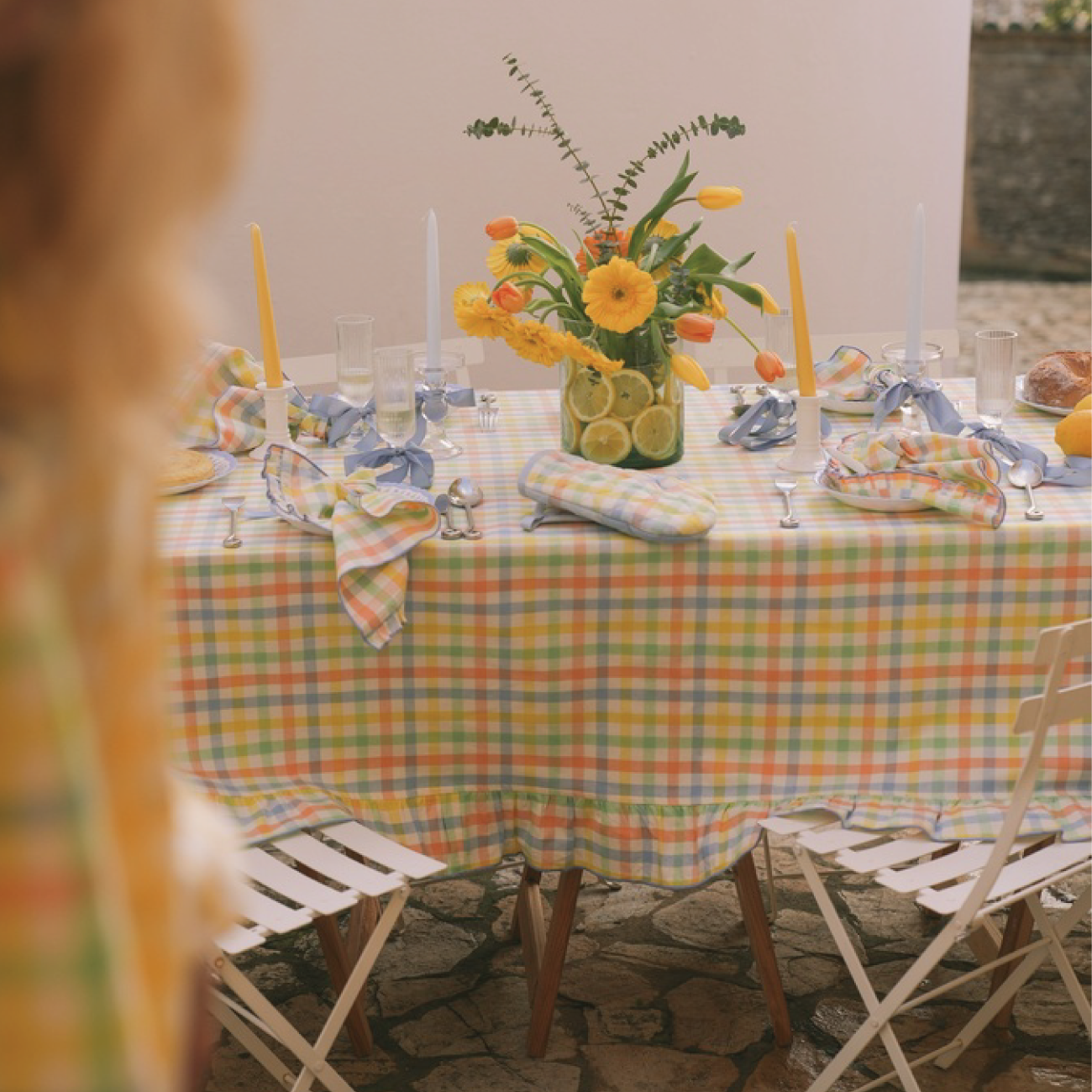 Servet Augustin Multico (set van 2) - Maison Dinette