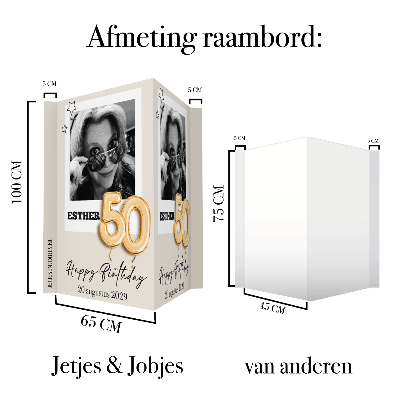 Abraham Raambord Verkeersbord met Foto en Naam - 50 Jaar