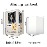 Geboortebord baby eend met bloem gepersonaliseerd | Jetjes & Jobjes