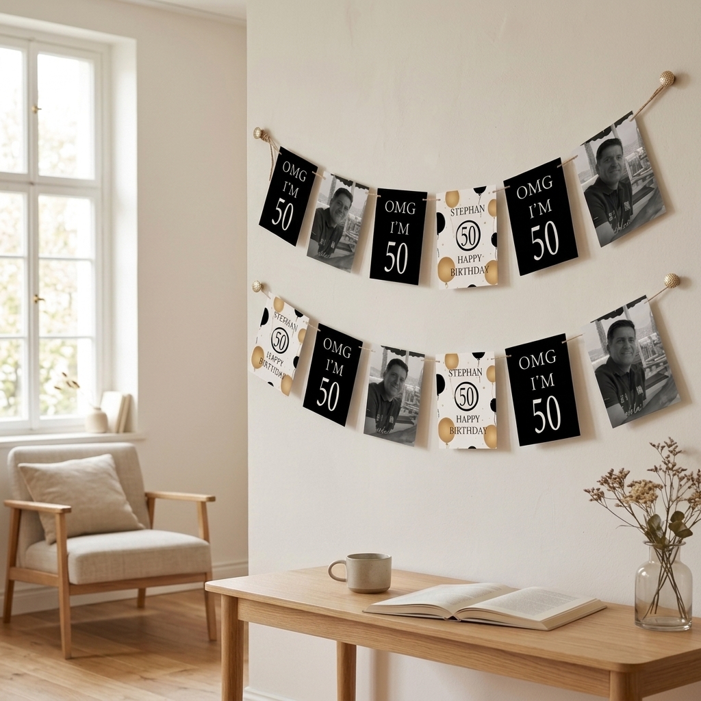 Slinger gepersonaliseerd OMG I'M 50 jaar (18st)