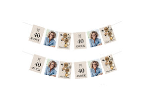 40 jaar Slinger met ballonnen gepersonaliseerd (18st)