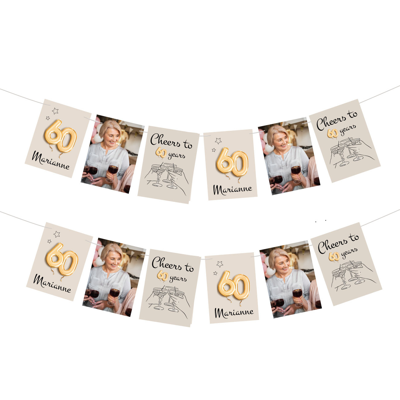 60 jaar Slinger met foto gepersonaliseerd (18st)