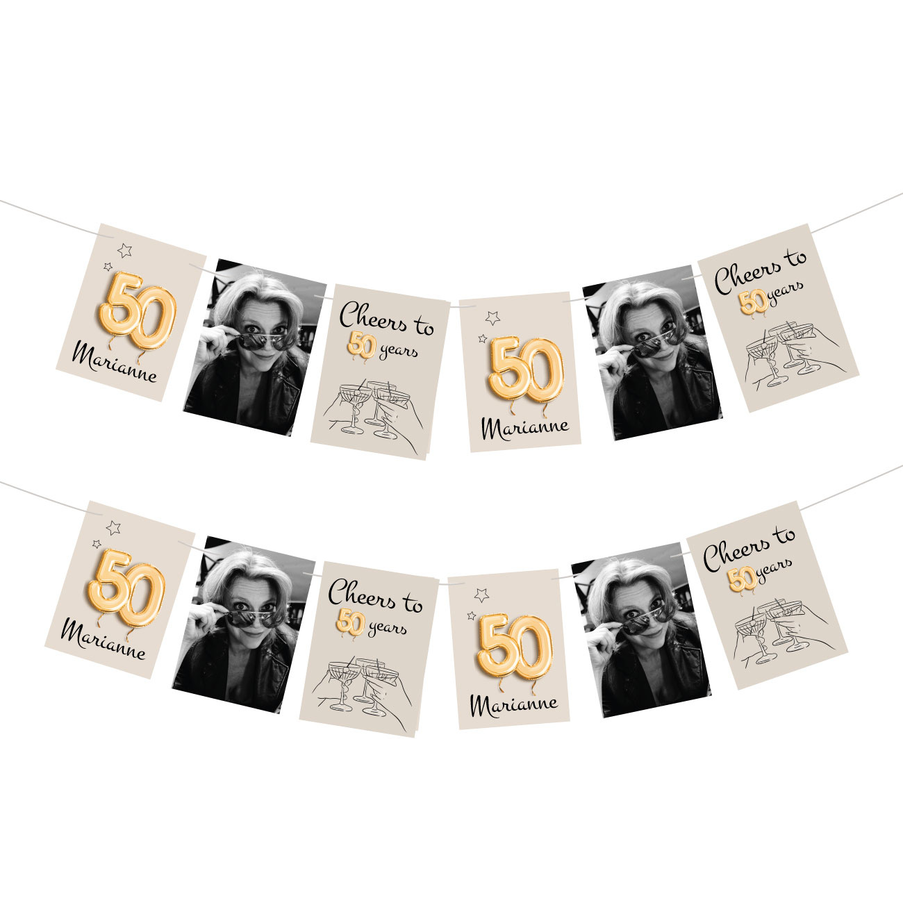 50 jaar Slinger met foto gepersonaliseerd (18st)