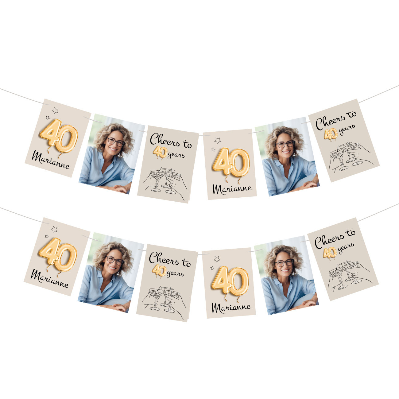 40 jaar Slinger met foto gepersonaliseerd (18st)