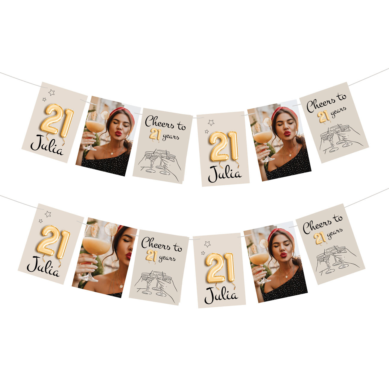21 jaar Slinger met foto gepersonaliseerd (18st)