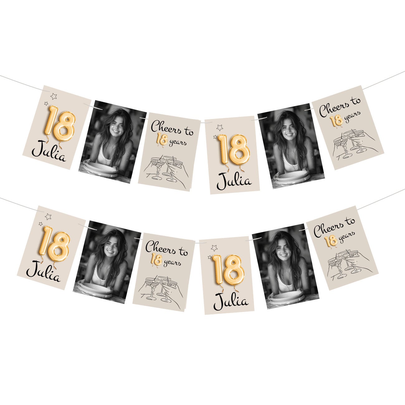 18 jaar Slinger met foto gepersonaliseerd (18st)