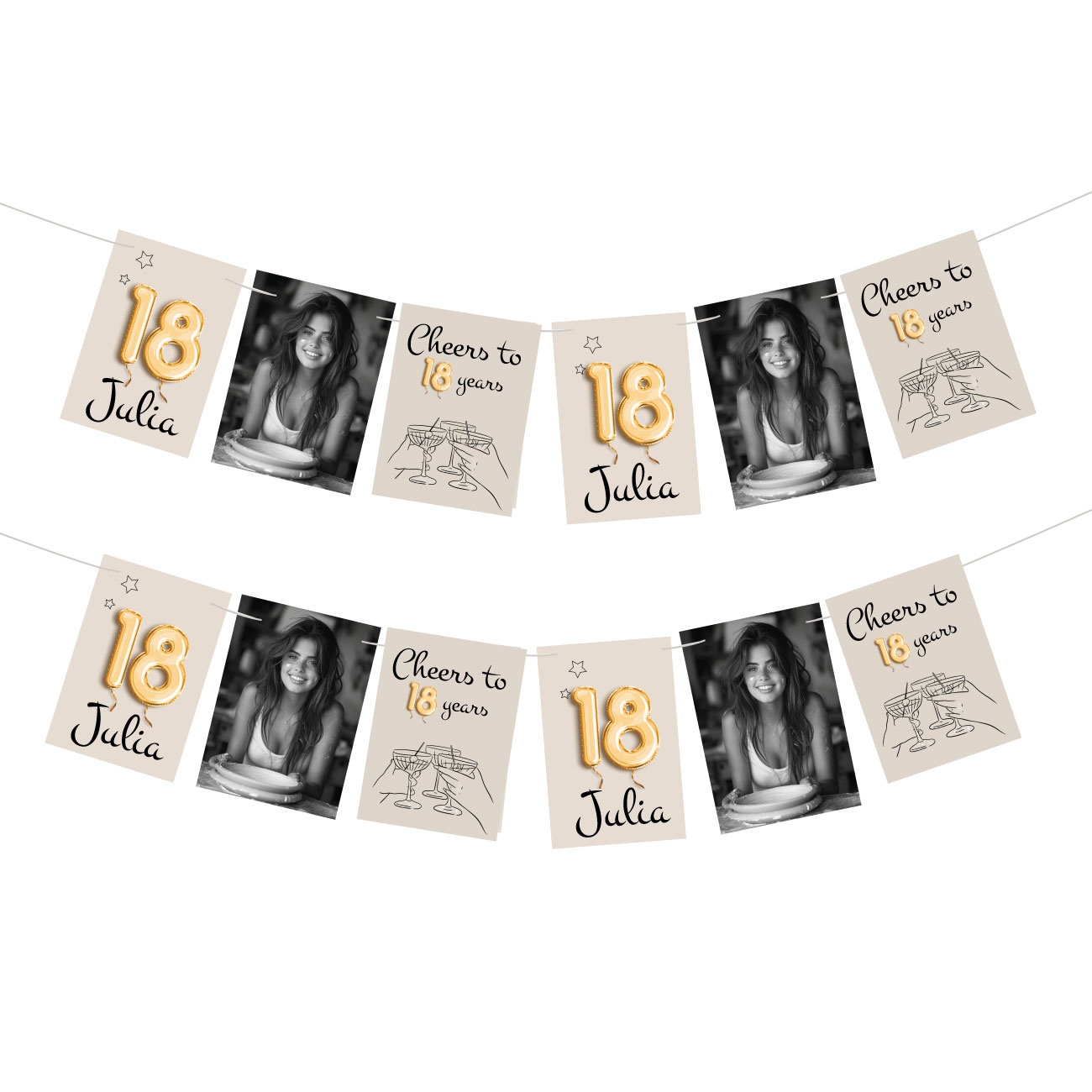 18 jaar Slinger met foto gepersonaliseerd (18st)