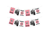 21 jaar Slinger verkeersbord met foto gepersonaliseerd (18st)