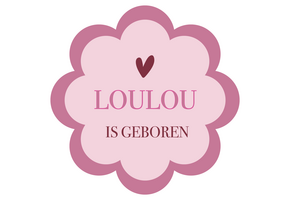Geboorte raamsticker Blush Bloom met naam