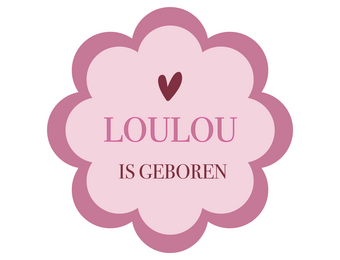 Geboorte raamsticker Blush Bloom met naam