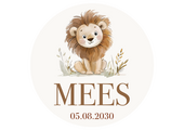 Geboorte raamsticker Little Lion met naam