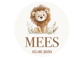 Geboorte raamsticker Little Lion met naam