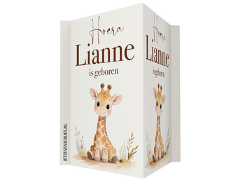 Geboortebord Girafje met naam