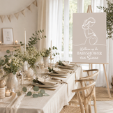 Welkomstbord Babyshower Mommy To Be – gepersonaliseerd met naam