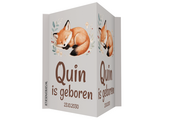 Geboortebord Slapend vosje met naam