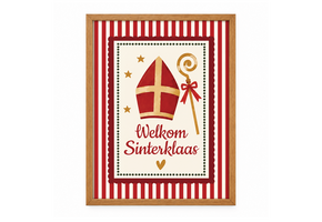 Sinterklaas poster Welkom Sinterklaas met naam