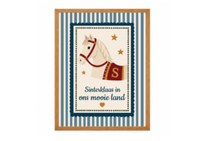 Sinterklaas poster Het paard van Sinterklaas met eigen tekst