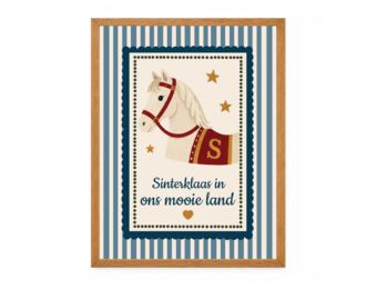 Sinterklaas poster Het paard van Sinterklaas met eigen tekst