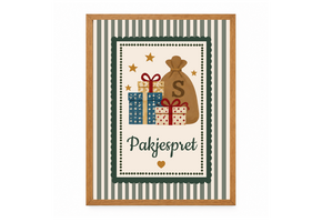 Sinterklaas poster Pakjespret met eigen tekst